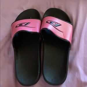 Pink and black slides